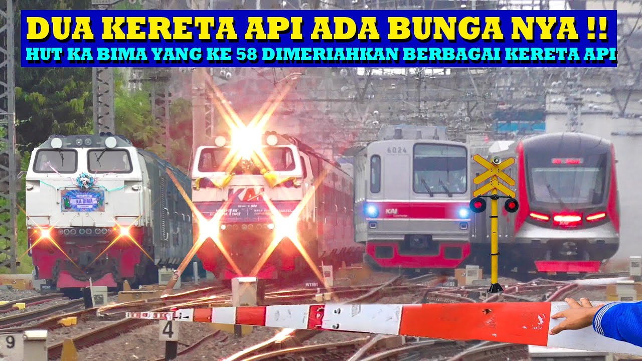 RAMAINYA Kereta Api Di Jakarta Saat HUT KA BIMA KE 58, Perjalanan Perdana Anggrek Mewah Dan CRRC