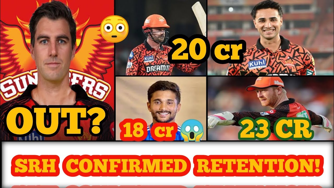 Sunrisers Hyderabad CONFIRM IPL RETENTION PLAYER LIST!, SRH Retention Player!, Cricket News!