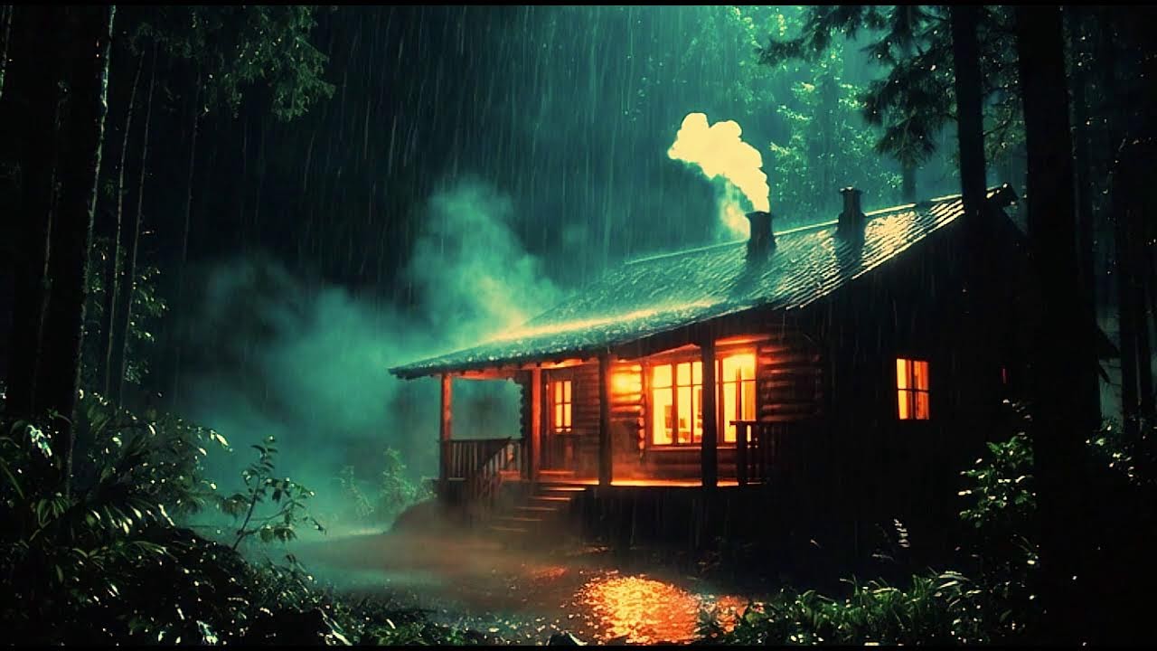 LIVE NOW 🌧️ Heavy Rain Sounds  | Deep Sleep in 5 Minutes  😴 | Black Screen  |  No Mid-Roll Ads  🔥🌲