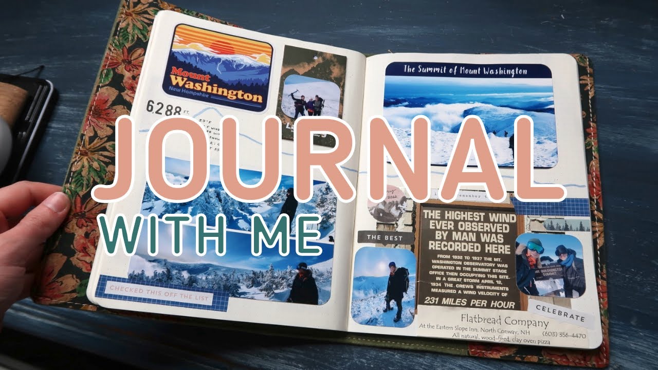 scrapbook journal with me // using photos in your journal // travel journal + Aeezo digital frame