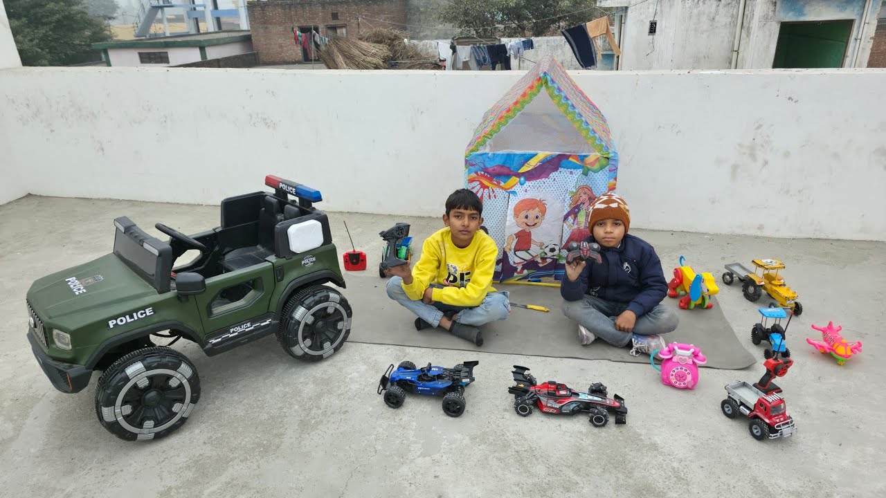 निर्भय और हर्ष की रिमोट कंट्रोल कार 🚘
