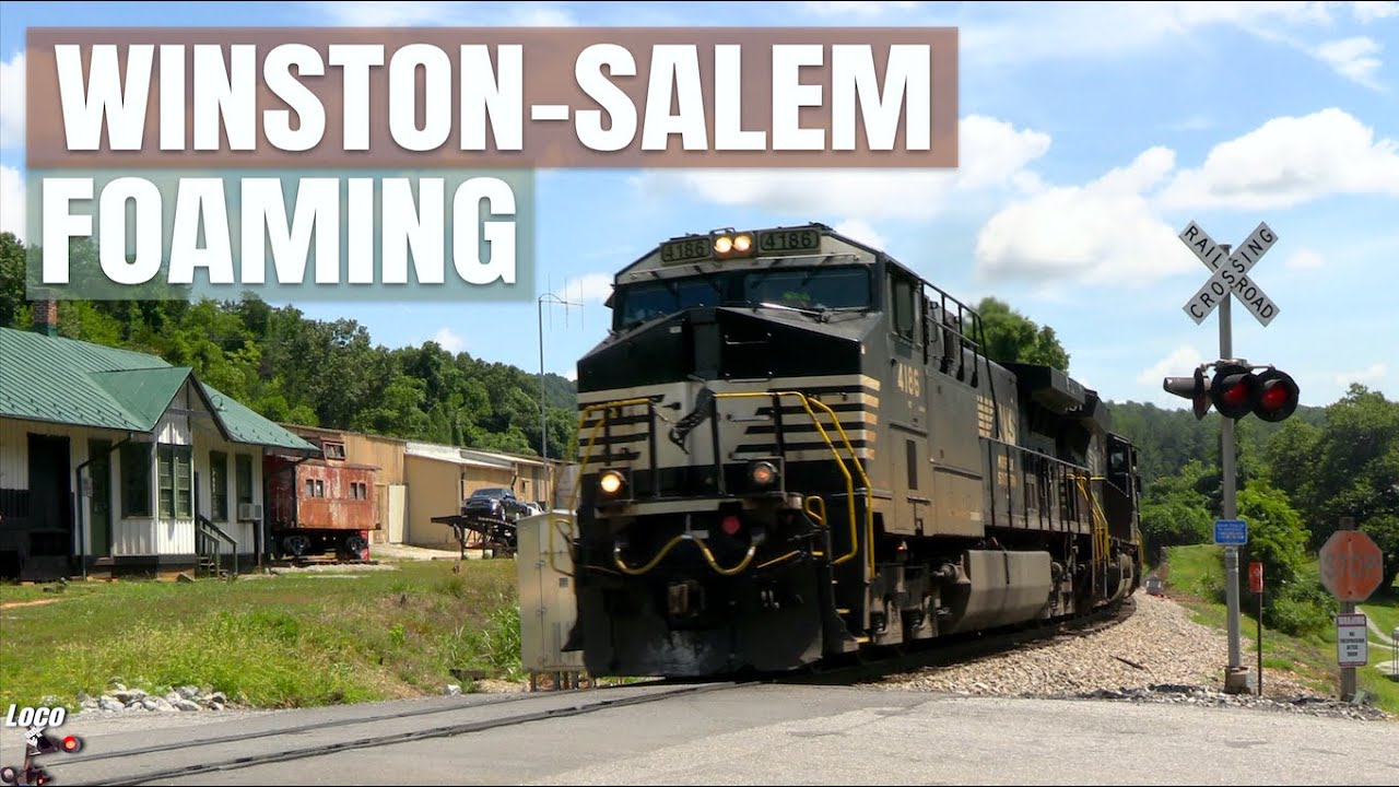 Calm Winston-Salem District Train Watching.