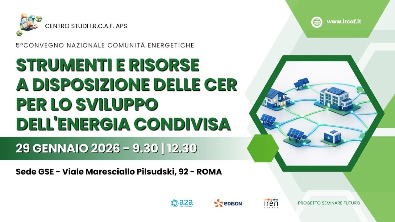 Convegno COMUNITÀ ENERGETICHE - Roma 29 gennaio 2026