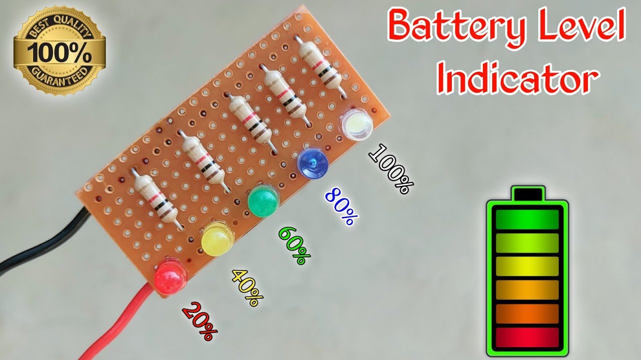 Simple 12 Volt Battery Level Indicator Circuit/Battery Level Indicator 12v / Battery Level Indicator
