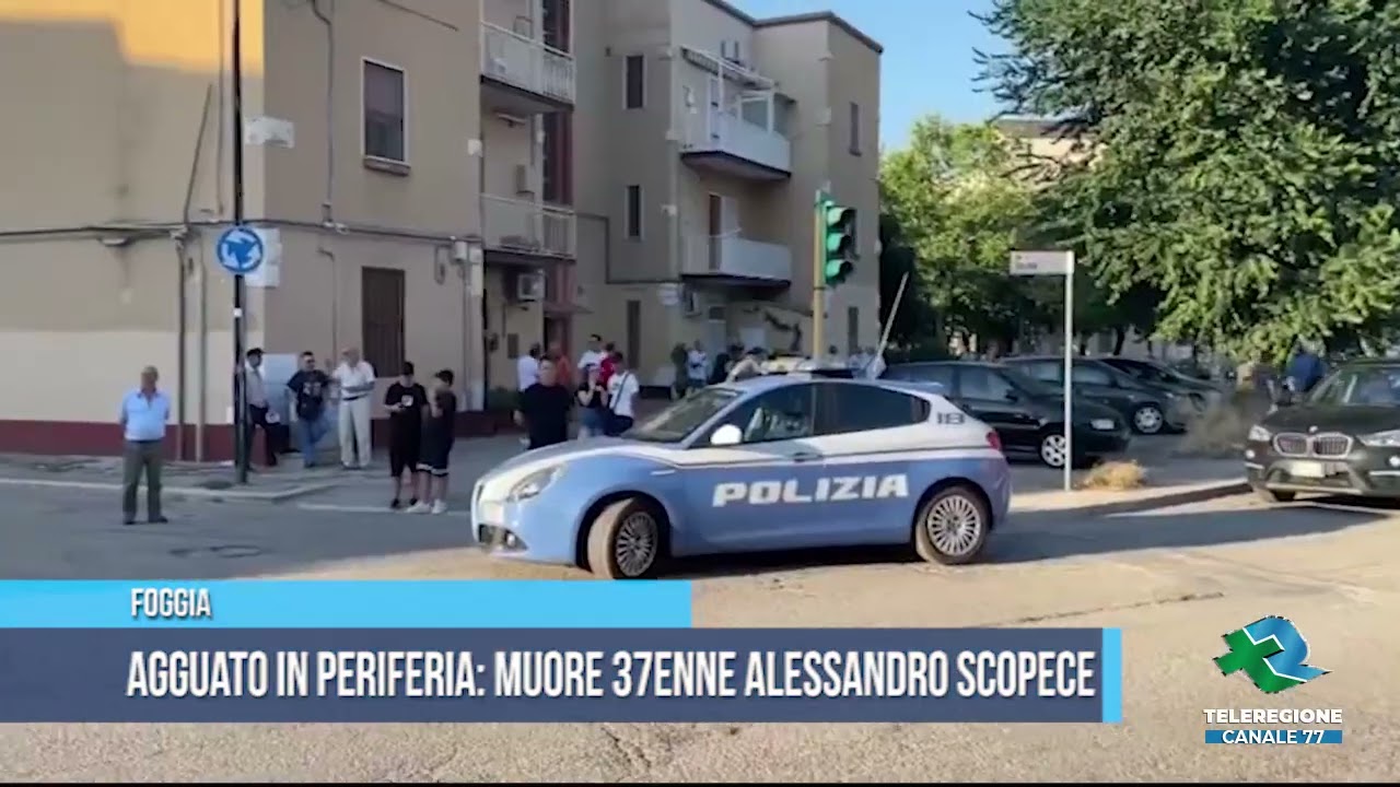 FOGGIA Agguato in periferia muore 37enne Alessandro Scopece TG Teleregione 12 07 2022