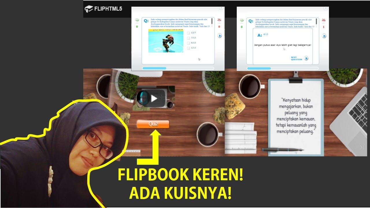 Cara Membuat Kuis dan Menyisipkan Video di Flipbook || Fliphtml5 Offline