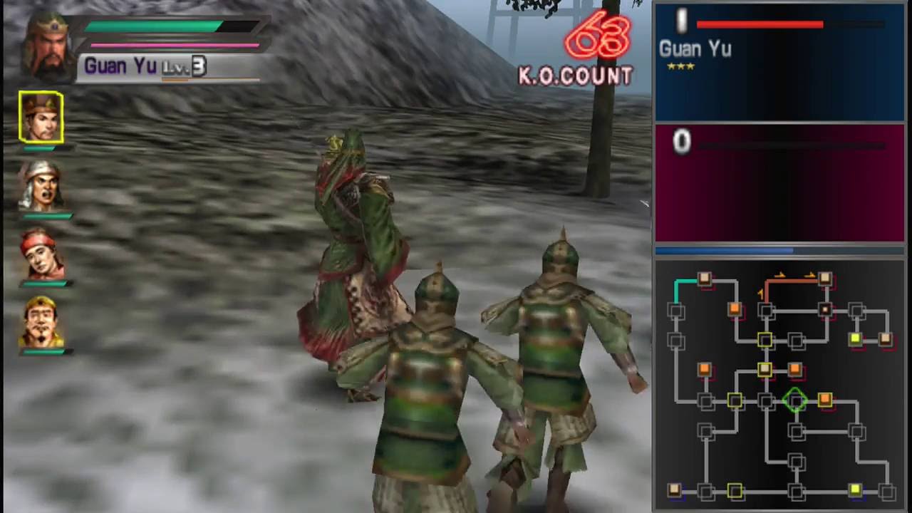Dynasty Warriors (PSP) - Guan Yu Musou Mode 2 - Battle of Hu Lao Gate