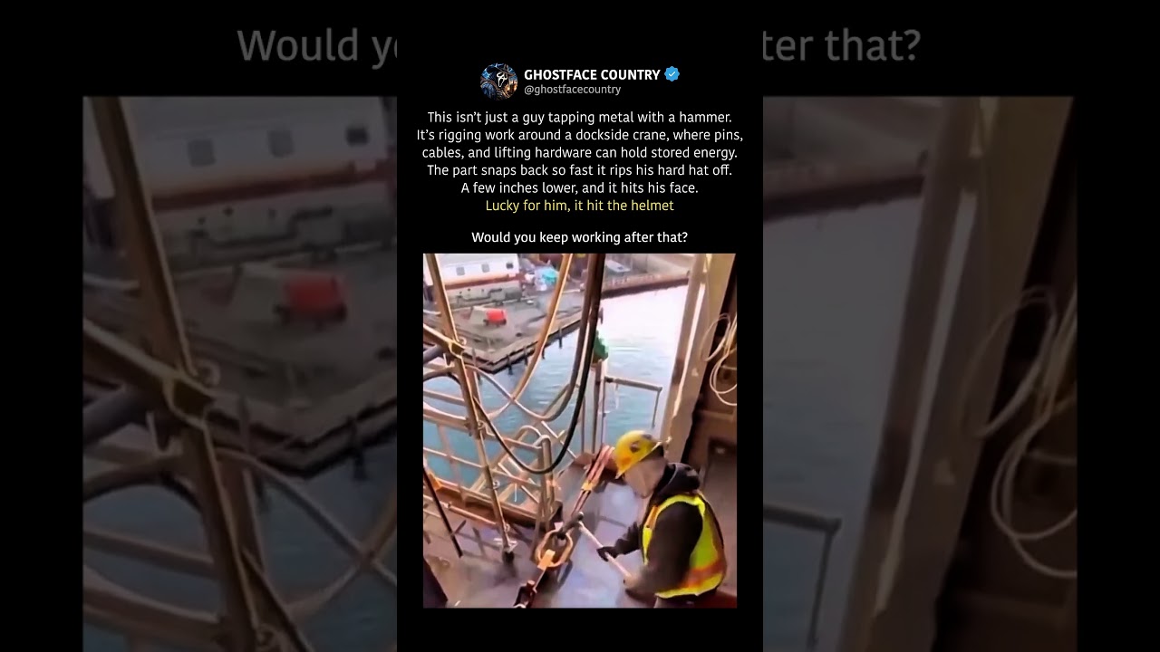 Safety Helmet Saves Worker From Flying Metal #shor