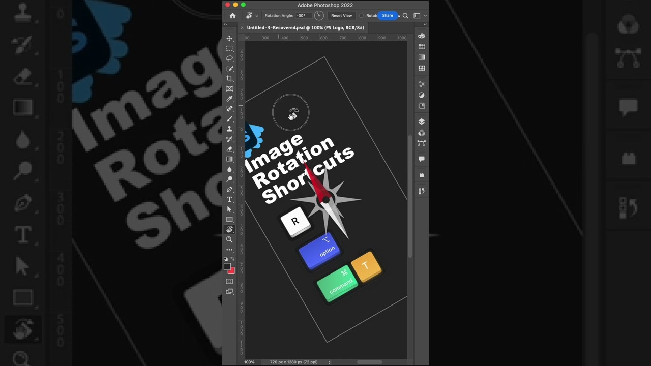 ROTATE Shortcut Adobe Photoshop