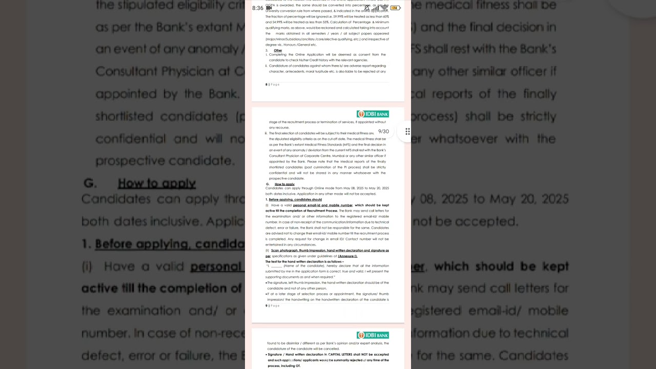 IDBI JAM EXAM NOTIFICATION OUT 2025