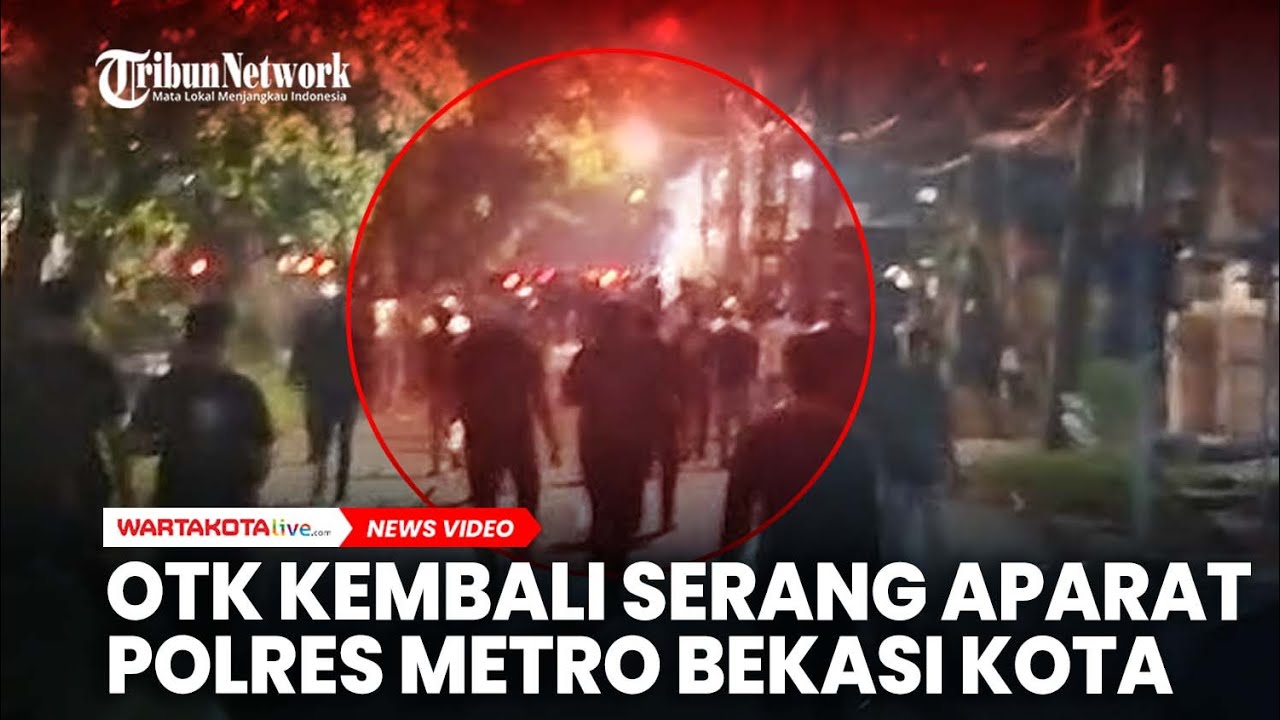 MENCEKAM! Orang Tidak Dikenal Kembali Serang Aparat di Sekitar Polres Metro Bekasi Kota