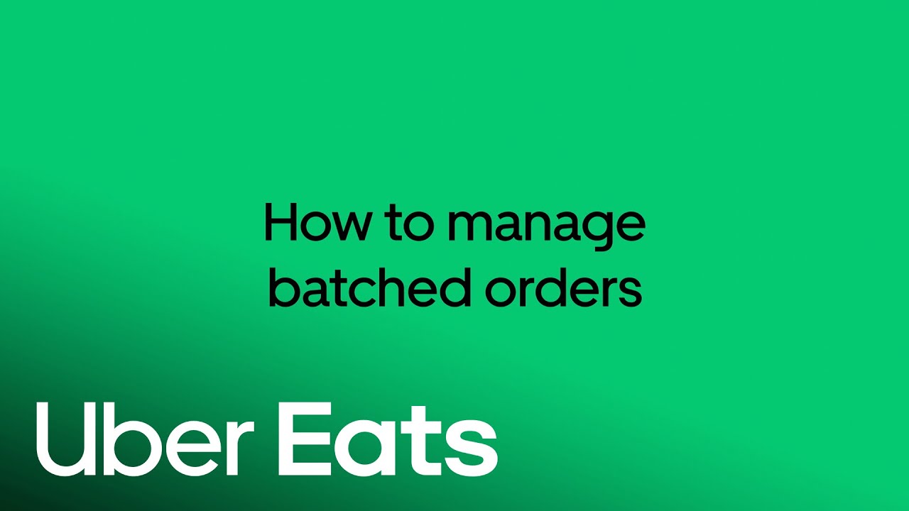 How To Manage Batched Orders on Uber Eats Orders | Uber Eats