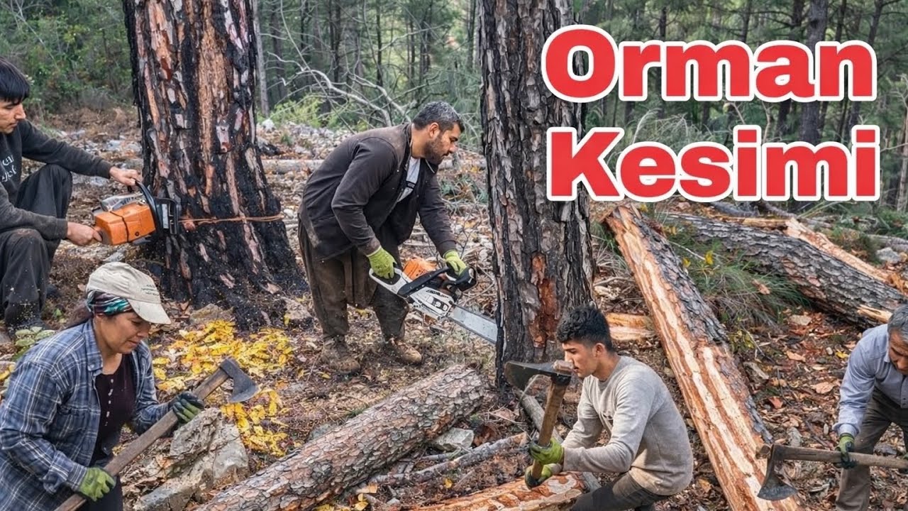 EKMEKLERİNİ ORMAN KESİMİNDEN KAZANIYORLAR !