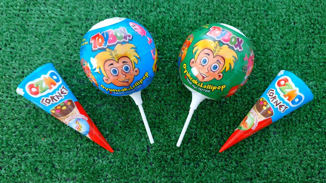 ASMR Most Popular Candys / some lots of colorful rainbow lollipop candy / unpacking chocolate eat