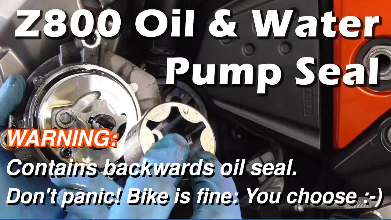 Kawasaki Z800 Water & Oil Pump Seal Replacement (seal backwards, don't panic)