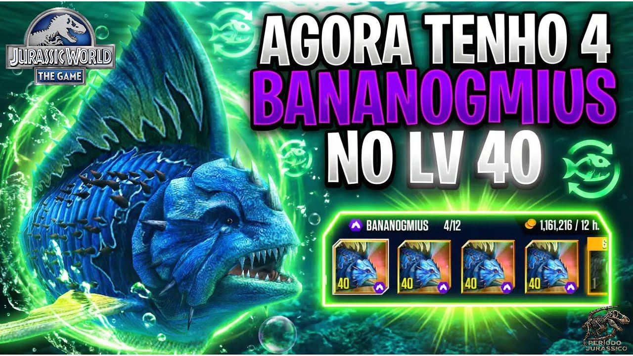 FIZ O 4º BANANOGMIUS NÍVEL 40! 🐟🔥 PROJETO AQUÁTICO INSANO | Jurassic World: The Game