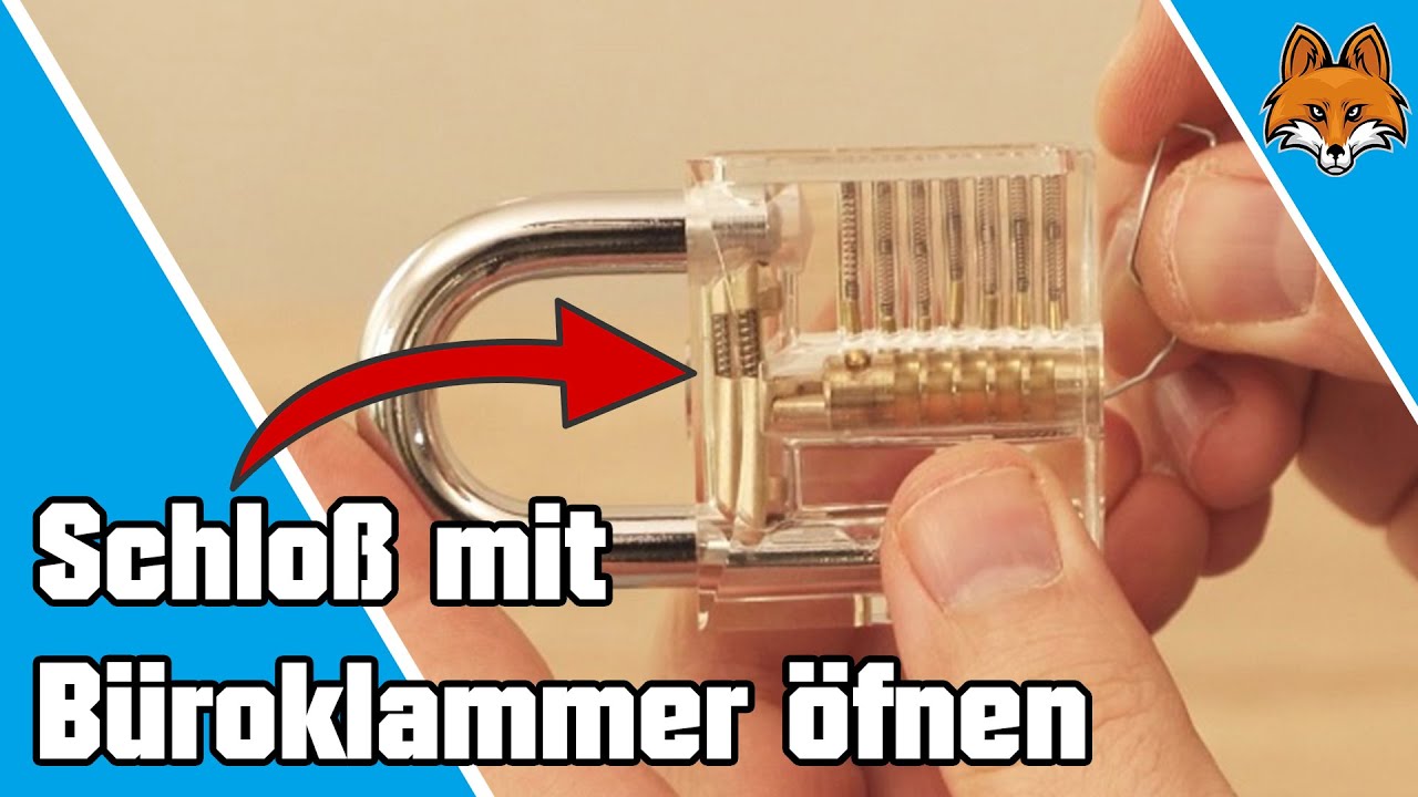 Schlo&szlig; &ouml;ffnen mit B&uuml;roklammer - Lock Picking 🔐