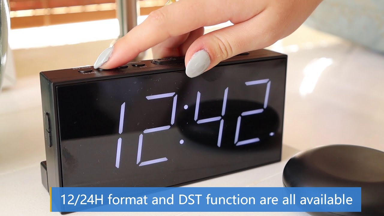Roxicosly Loud Vibrating Alarm Clcok for heavy Sleepers - Help you Wake Up More Easily