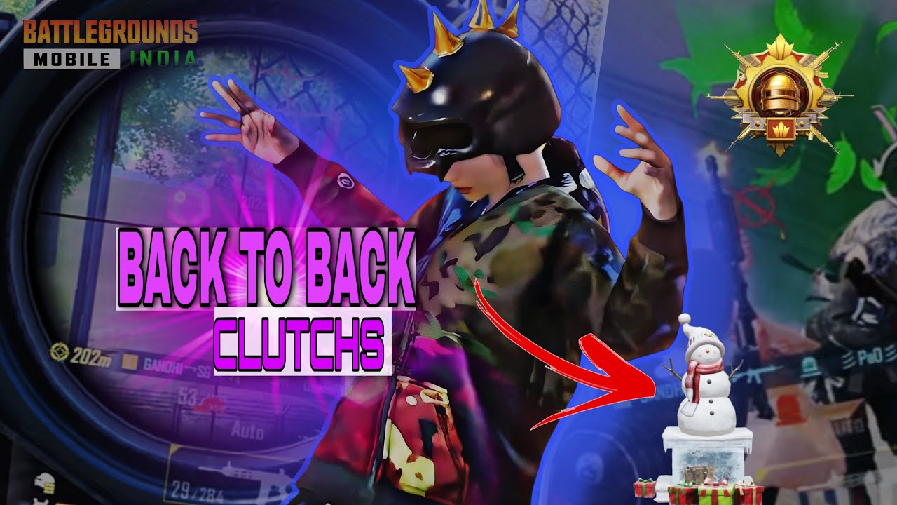 BACK TO BACK CLUTCHS || 120FPS GANDHI GAMEPLAY || #viralvideo #trandingvideo #bgmivideo 