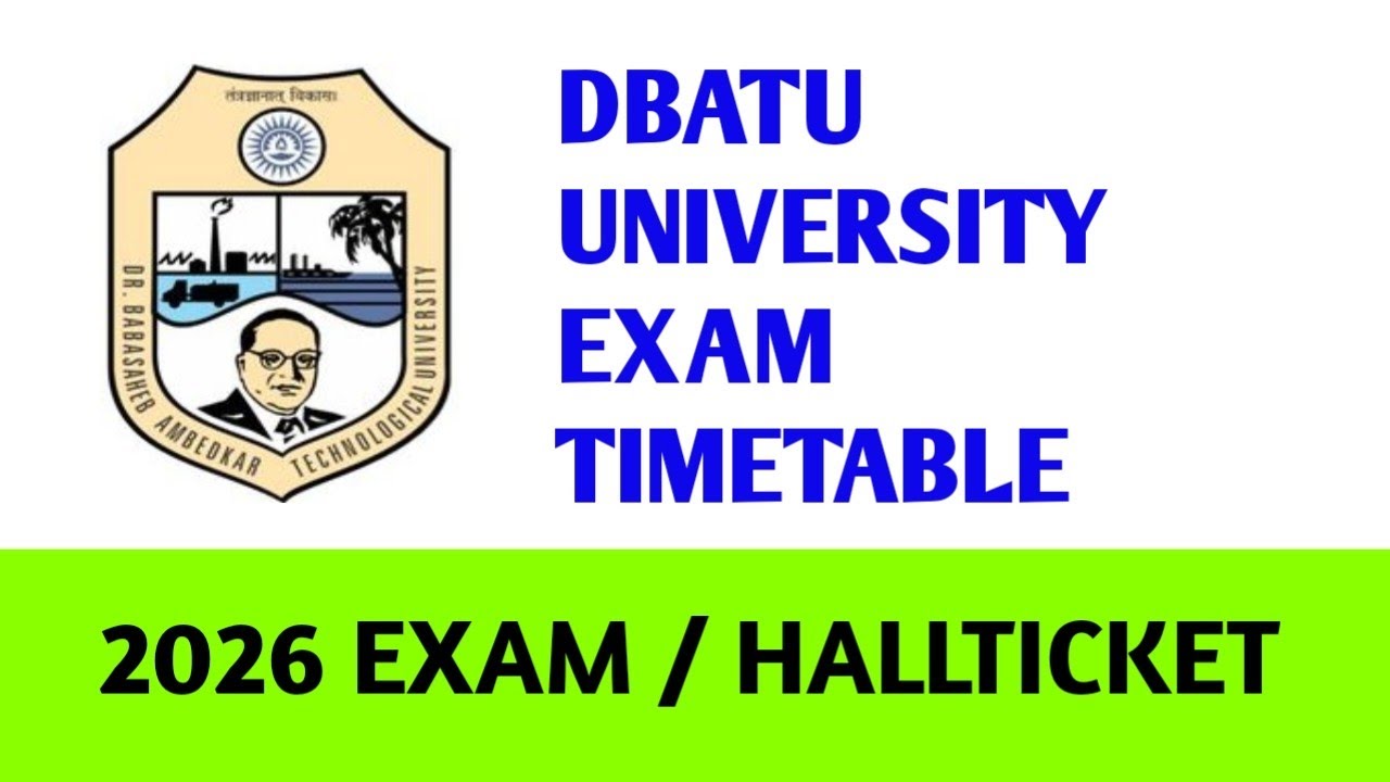 2026 Dbatu University Exam Timetable | #dbatu | dbatu Exam latest updates | #dbatu