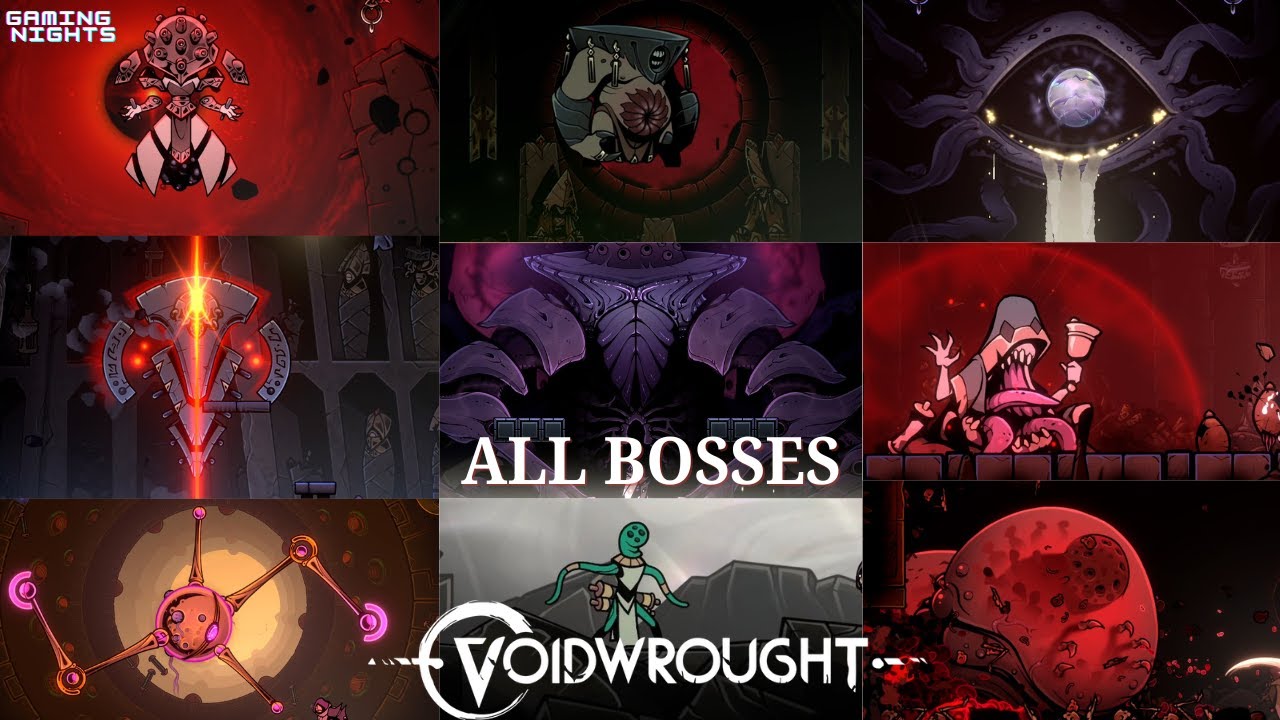 All Boss fights With True Ending & Cut Scenes | Voidwrought #boss