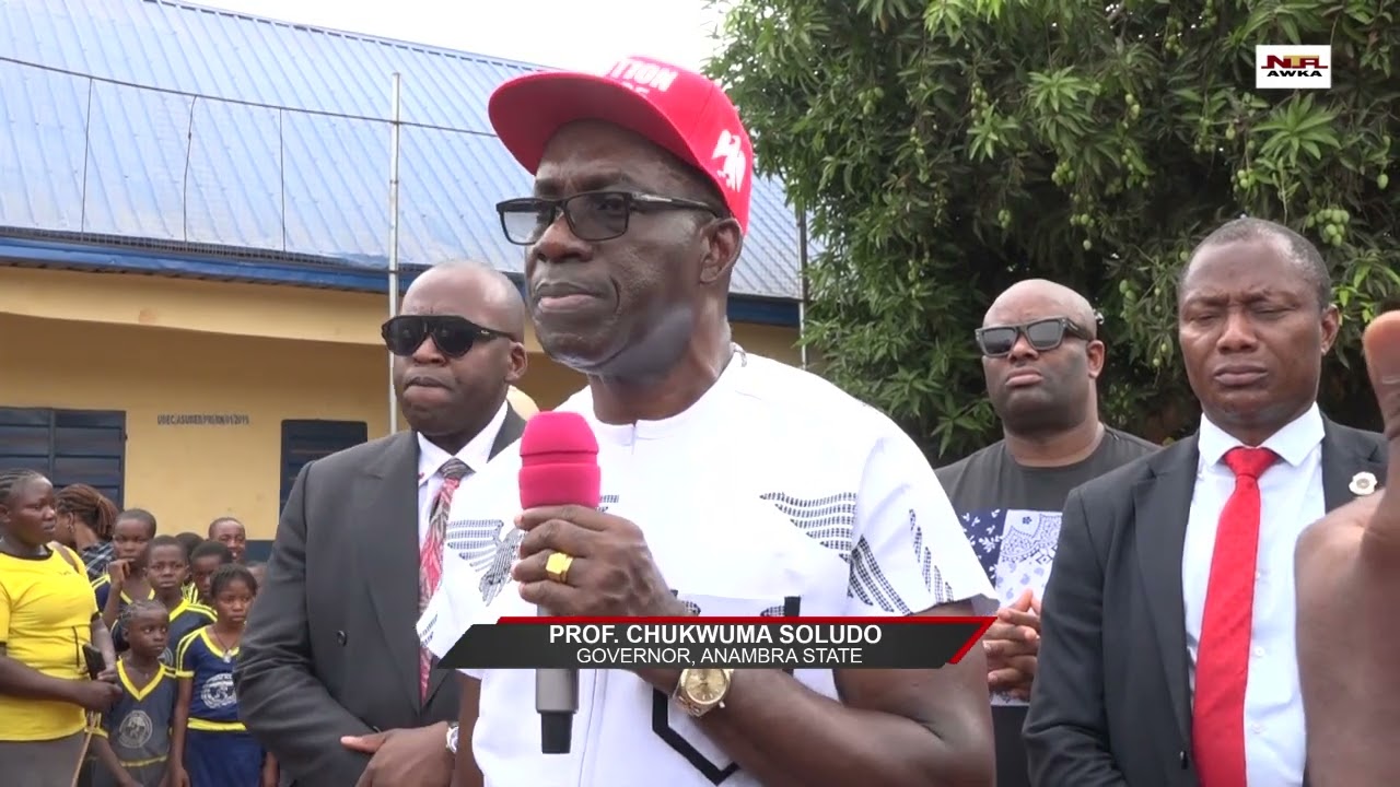 GOV.  SOLUDO VISITS SCHOOLS TO ASCERTAIN COMPLIANCE ON ABOLITION OF SIT AT HOME ORDER