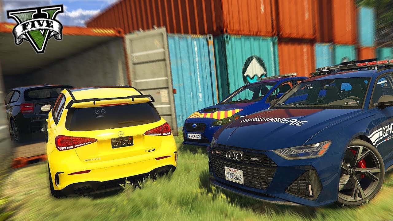 ON VOLE 2 VÉHICULES CACHÉS DANS UN CONTENEUR COURSE POURSUITE VS LA GENDARMERIE | GTA V RP MOD