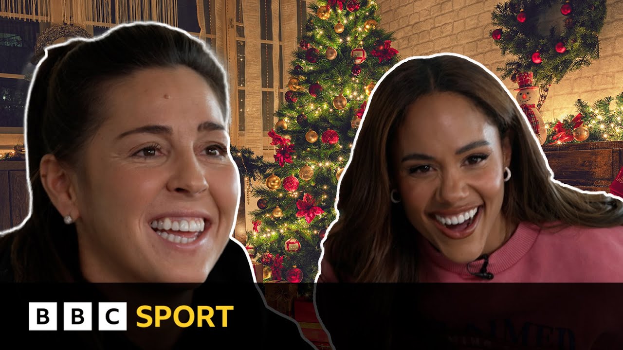 Alex Scott and Fara Williams exchange funny Christmas gifts | BBC Sport