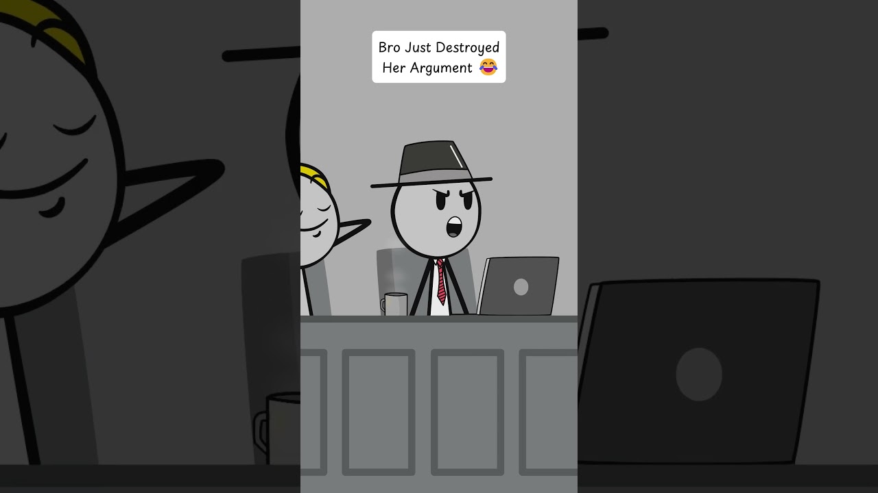 Bro Just Destroyed Her Argument 😂🤣#boyfriend #girlfriend #animation #funny