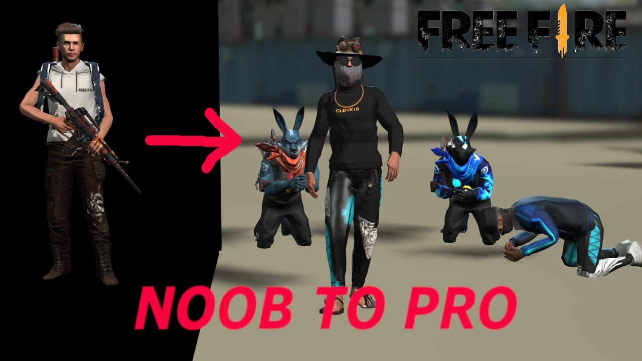 Noob to pro journey : free fire animation