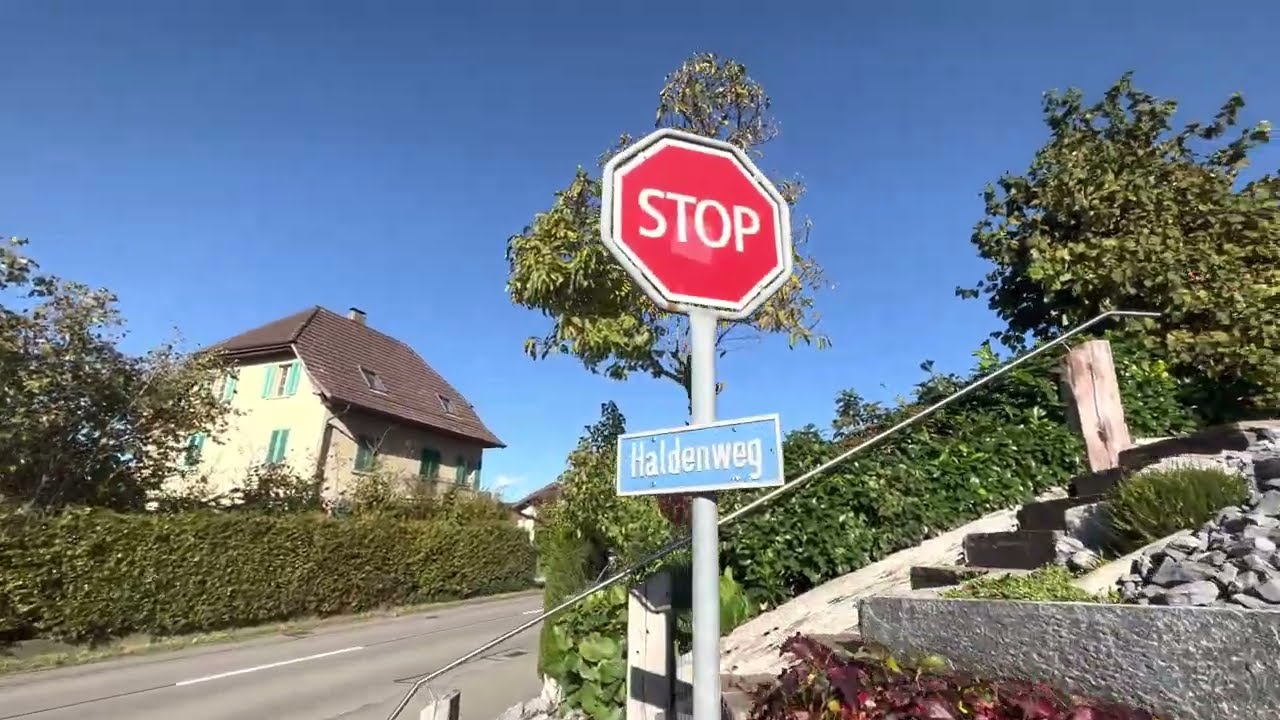 Walk in the village in Switzerland, Würenlingen (Part 3)