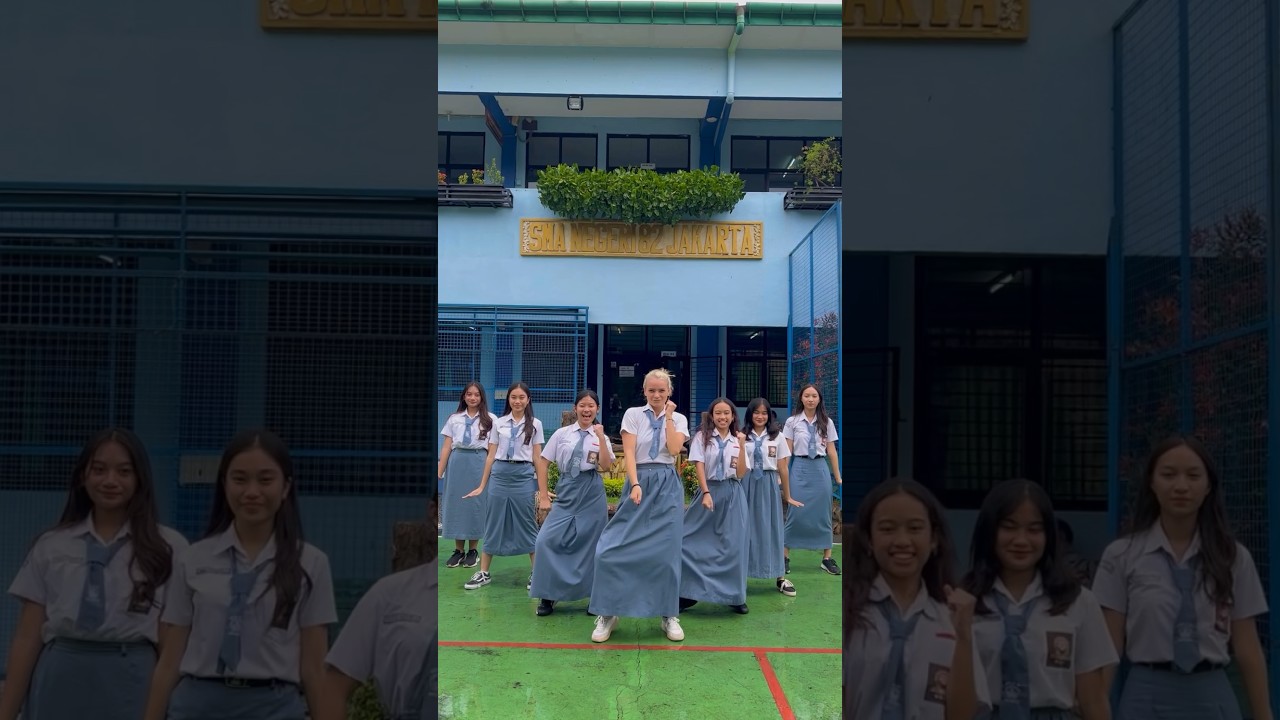 My first school uniform😍🥹🇮🇩 #isabell #dance #travel #jakarta