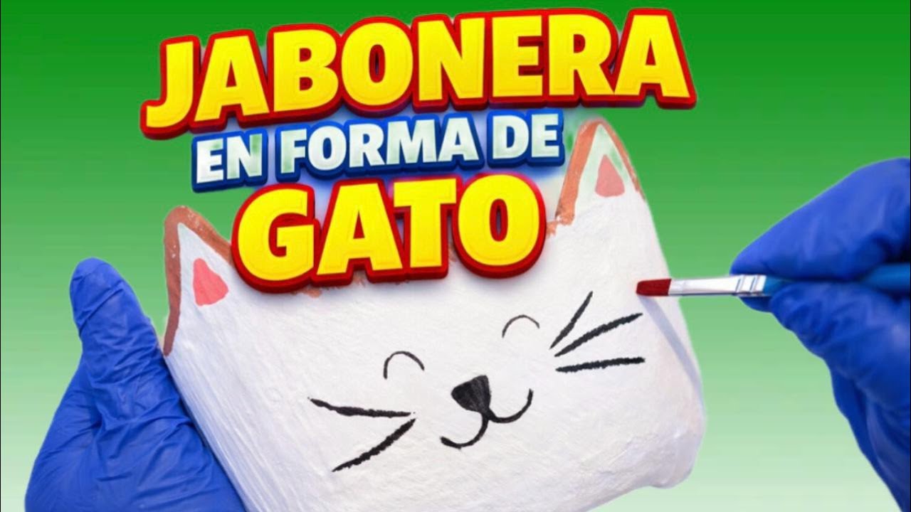 DIY: Soporte para esponjas y jabón en forma de gato | Manualidades con reciclaje