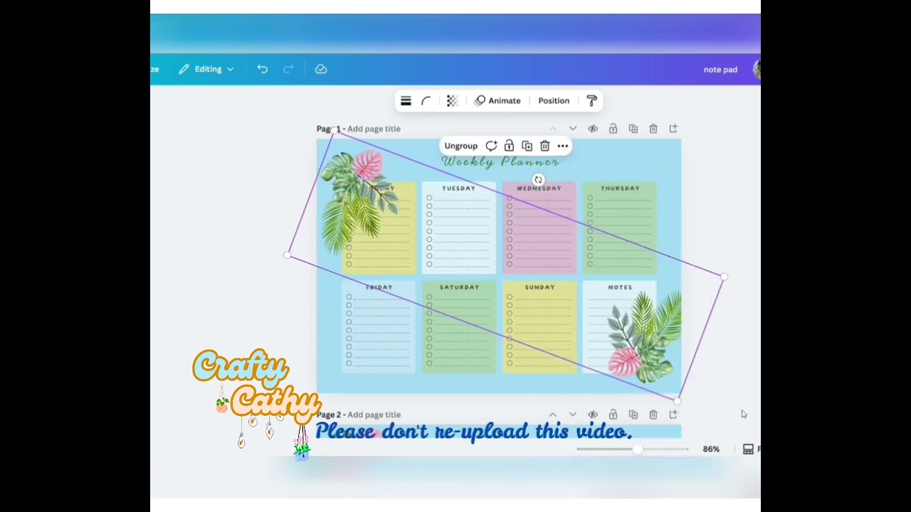 DIY Planner with Notepad, Weekly Planner and Calendar, Simple but Organized