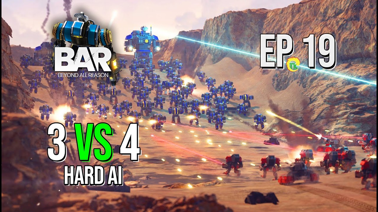 Beyond All Reason | Leveling Up – Against 4 Hard AIs | EP 19 | RTS Games