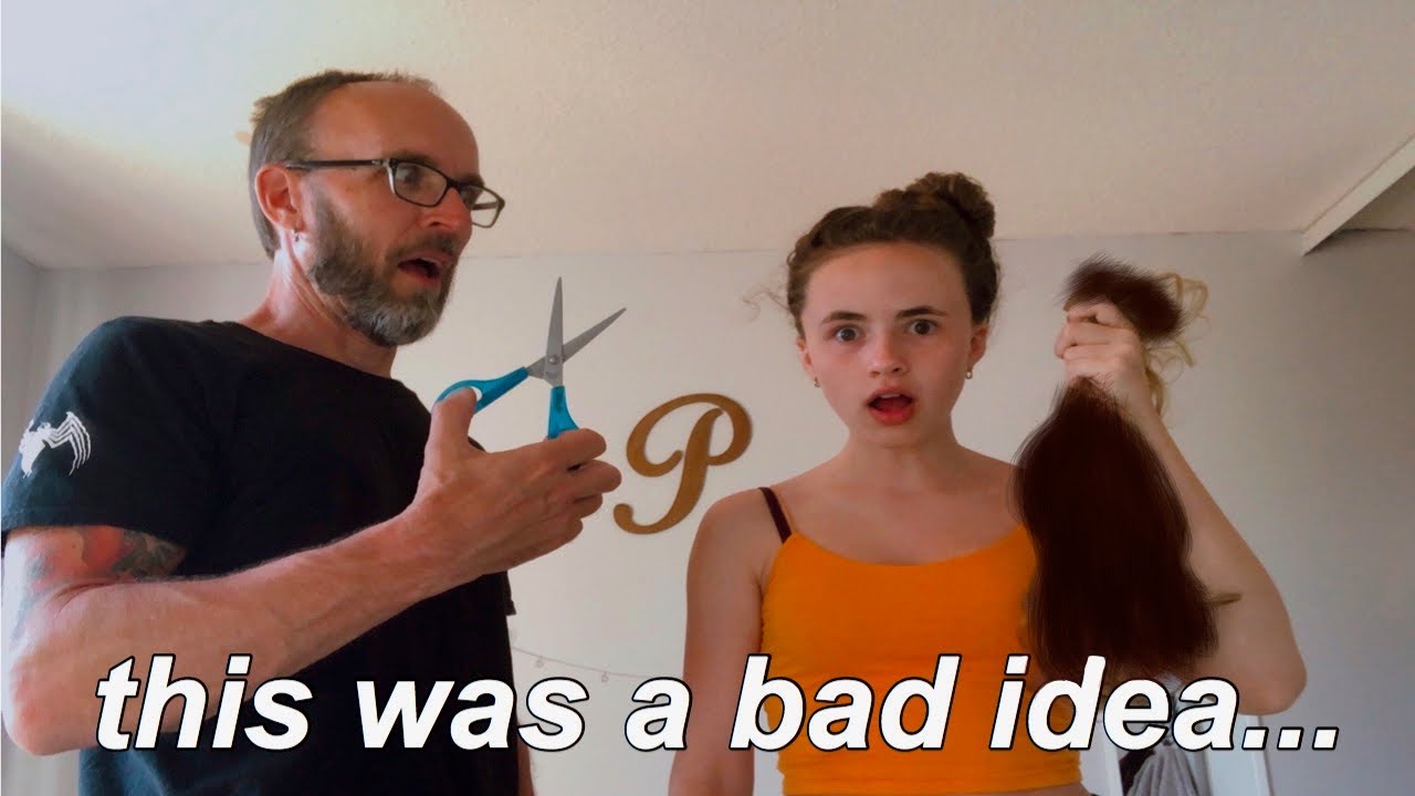 I let my dad cut my hair... (very bad idea)