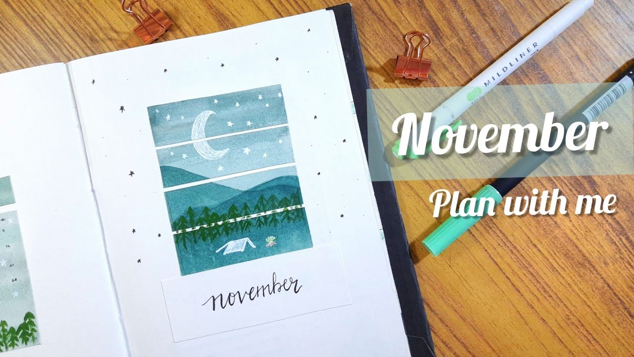 NOVEMBER 2021 Bullet Journal Setup🌲 plan with me