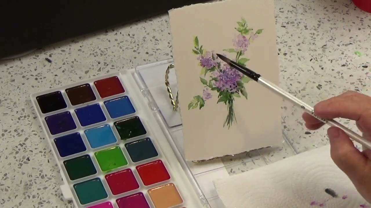 Дыхание весны: акварельный букет сирени/ Breathe Spring / Watercolor Lilac Bouguet Tutorial