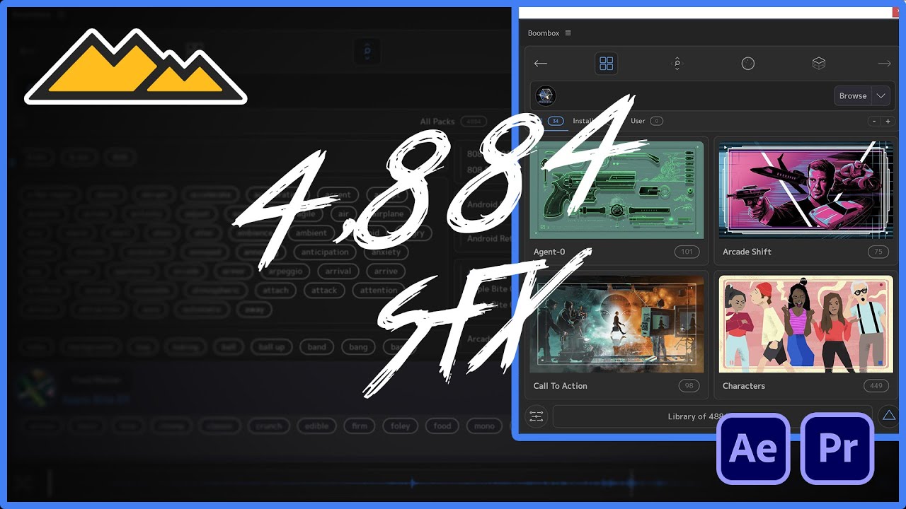 BOOMBOX 🎵SFX Library for Adobe After Effects from Mt. Mograph