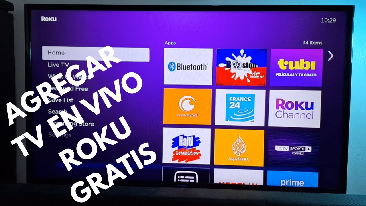 C&oacute;mo agregar TV EN VIVO en Roku