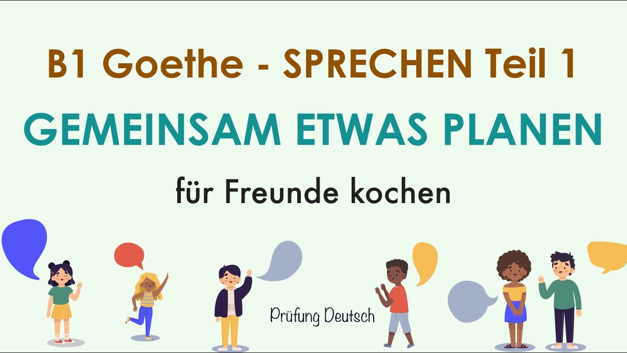 für FREUNDE KOCHEN - B1 Sprechen Teil 1 - Goethe/ÖSD Zertifikat