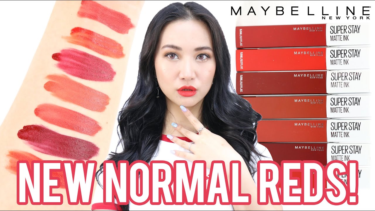 [ENG] Maybelline Superstay Matte Ink Rogue Reds Swatches 💋 | Doll Up Mari