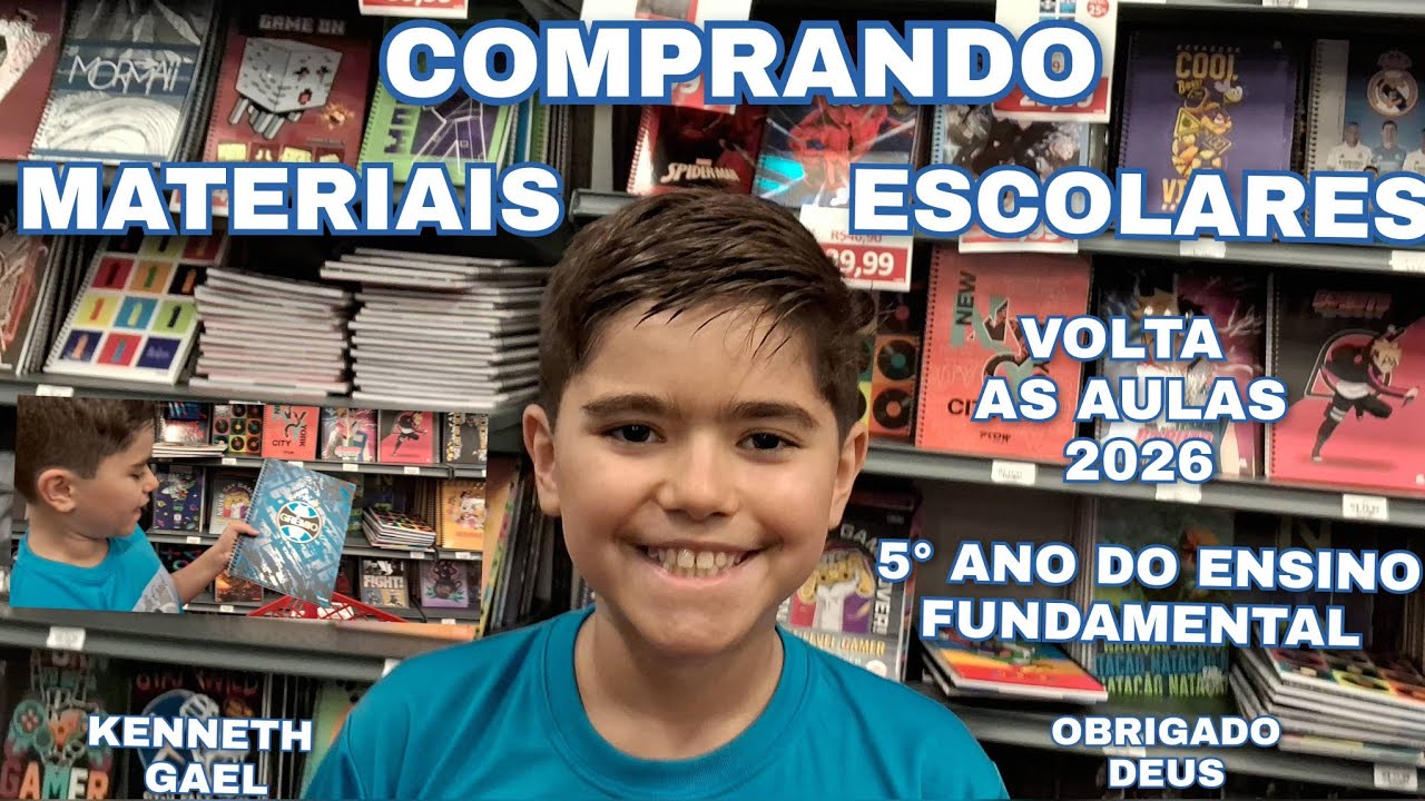COMPRANDO MATERIAIS ESCOLARES E MOCHILA - 5° ANO DO ENSINO FUNDAMENTAL- VOLTA AS AULAS-OBRIGADO DEUS