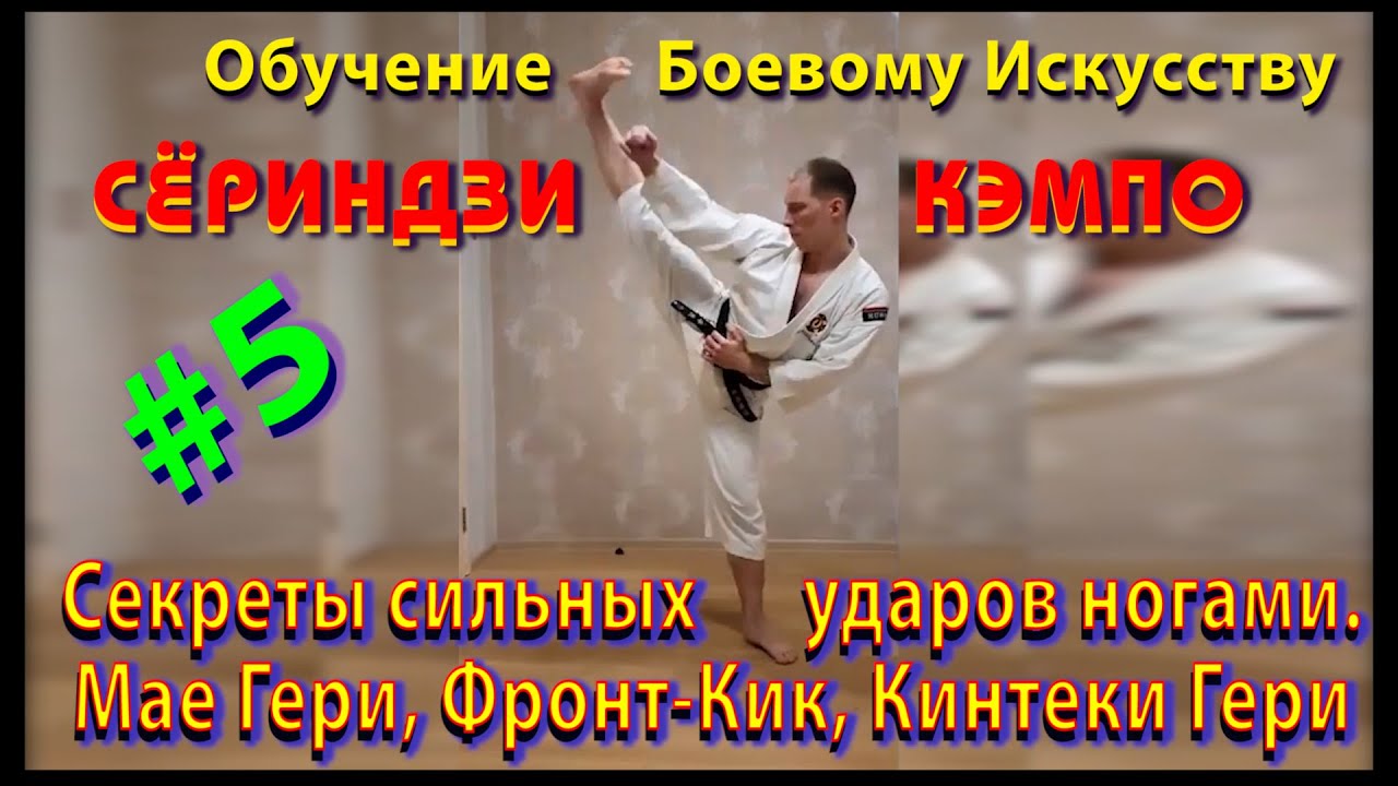 #5. Секреты сильных ударов ногами. Кери Аге, Кинтеки Гери.Маэ-гери, Фронт-кик, front kick, mae geri.