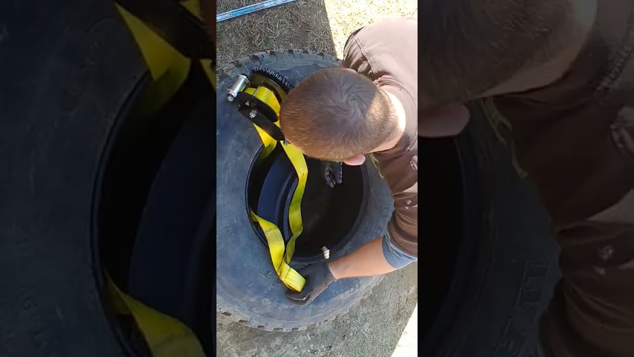 take apart humvee rim remove run flat