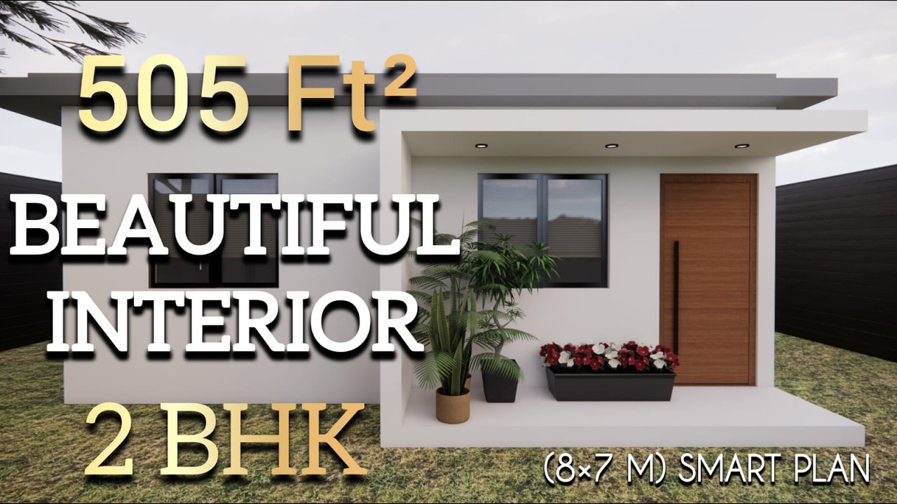 505 Ft² (8×7 m) | Budget friendly 2 BHK That Looks Ultra Luxury!