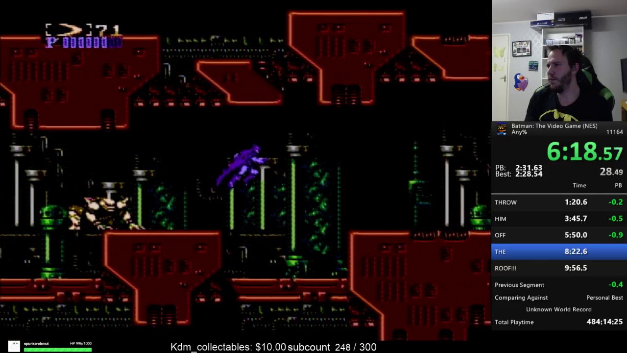 Batman NES speedrun in 9:55.816 World Record