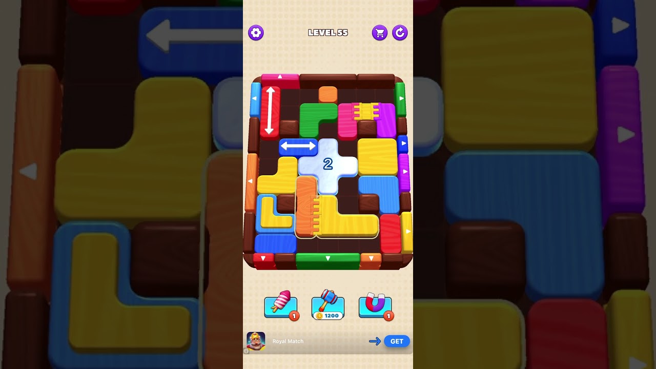 Slide Block Rush  level 55