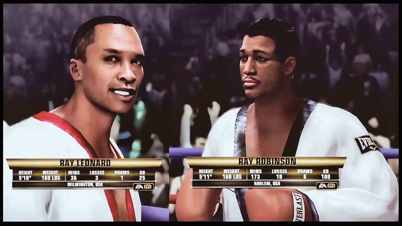 Sugar Ray Robinson Vs Sugar Ray Leonard : Fantasy Boxing Simulated