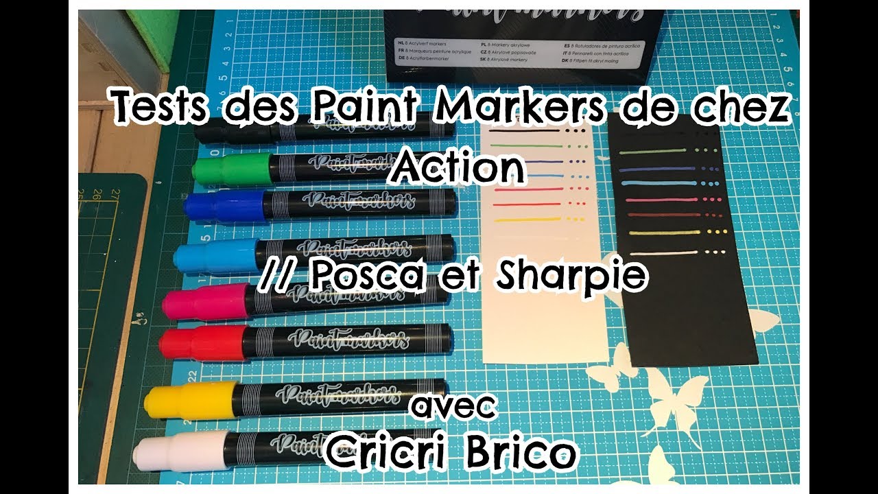 Tests Paint markers Action // Posca et Sharpie Scrapbooking